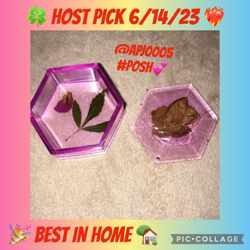 epoxy resin hexagon trinket box New